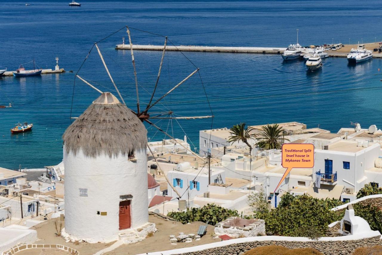 Traditional Split Level House In Mykonos Town Villa Ngoại thất bức ảnh
